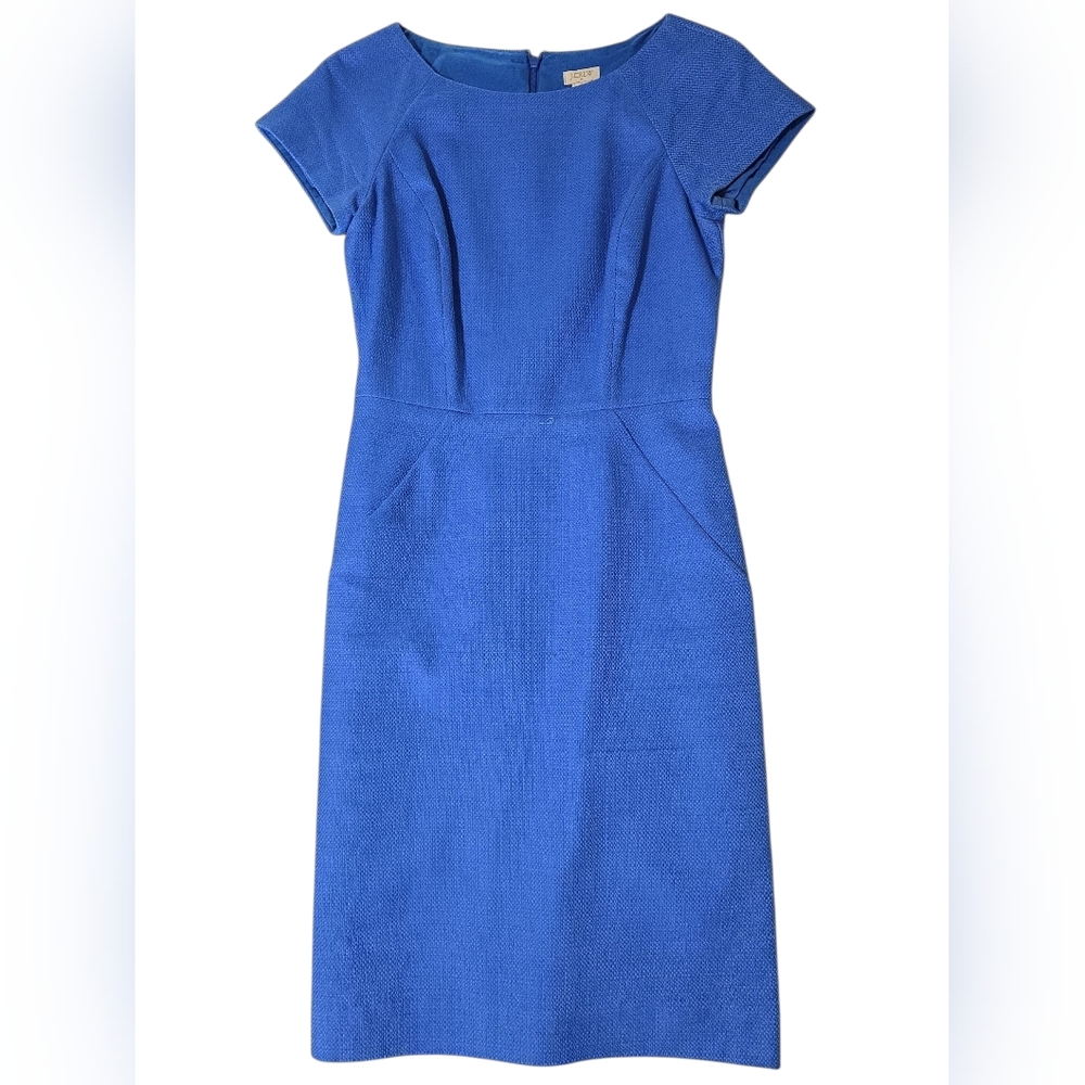 J.  CREW | Blue Sheath Midi Dress | Size 0